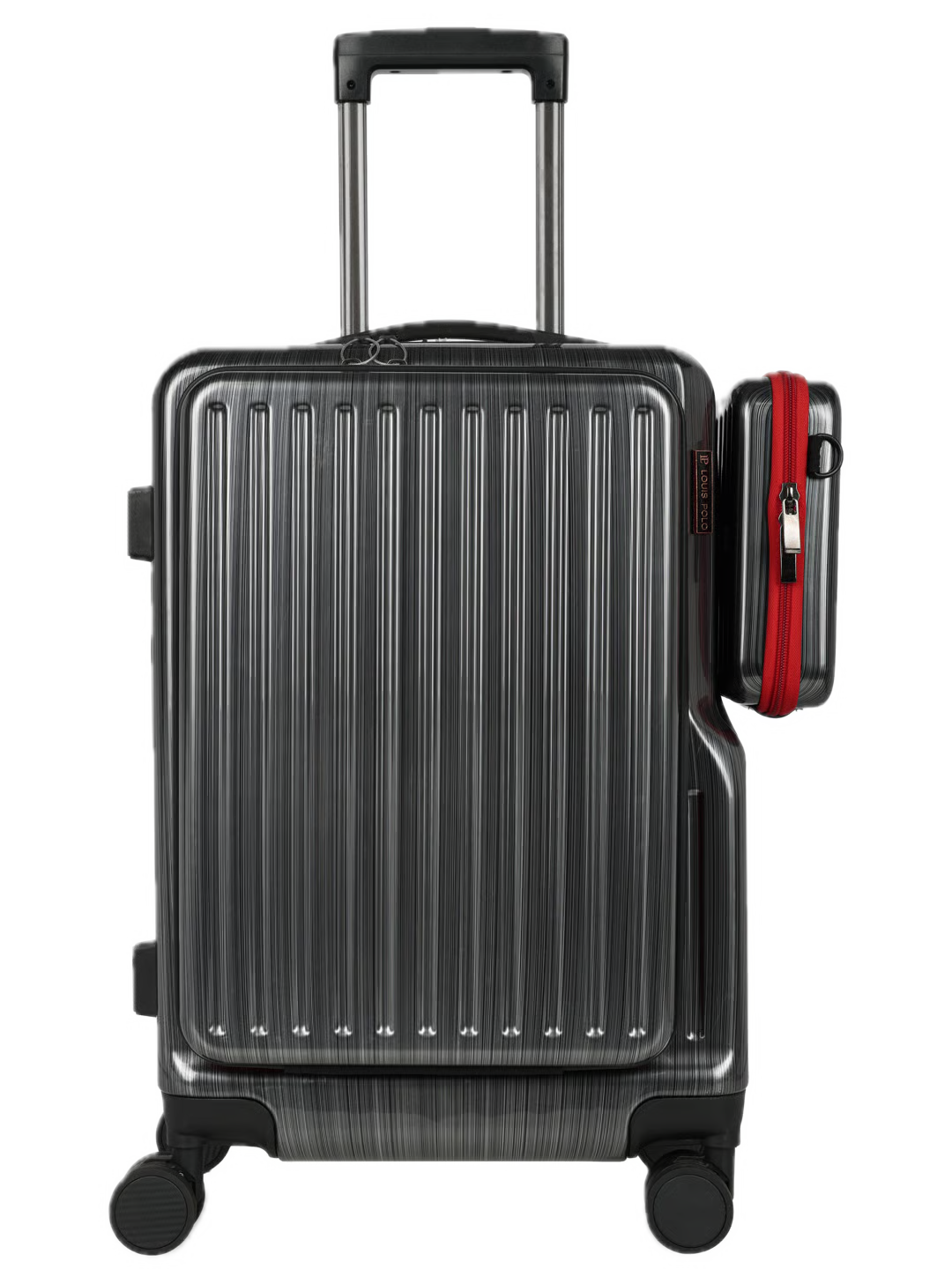 LOUIS POLO SwiftAccess 20-Inch Front-Opening Cabin Suitcase
