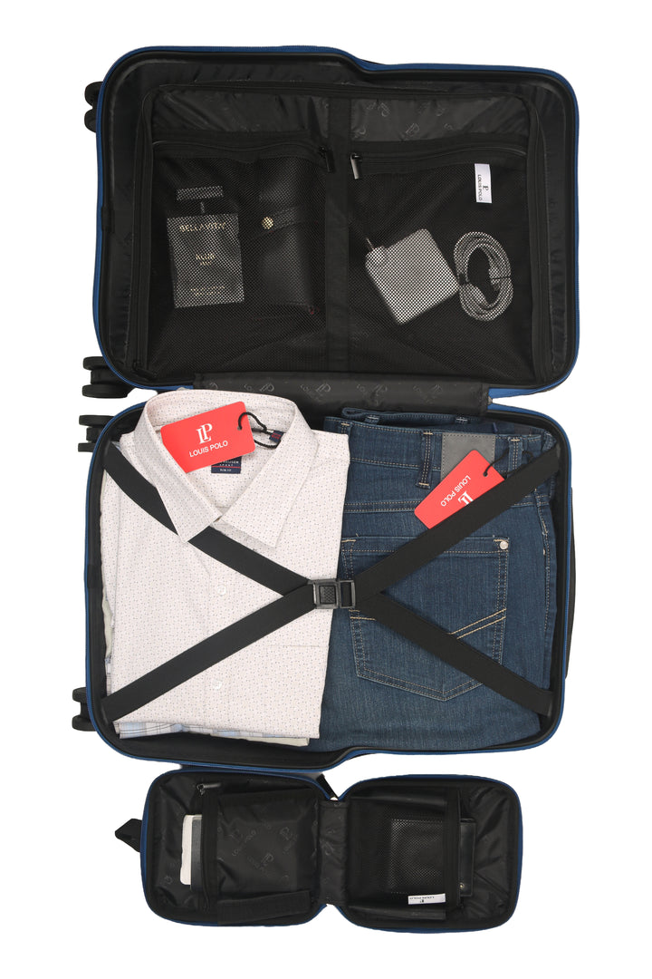 LOUIS POLO Aero Smart 20" Cabin Trolley with Front Laptop Compartment