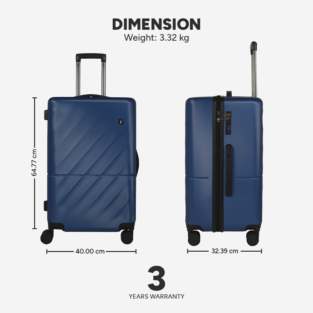 LOUIS POLO SoftSquare 24-Inch Check-In Trolley