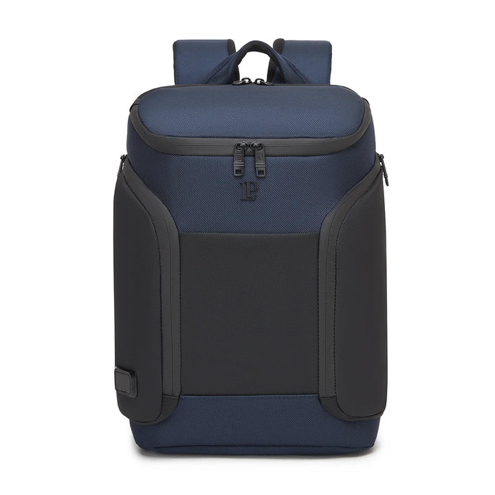 LOUIS POLO AeroVault Midnight Navy USB laptop travel backpack front view