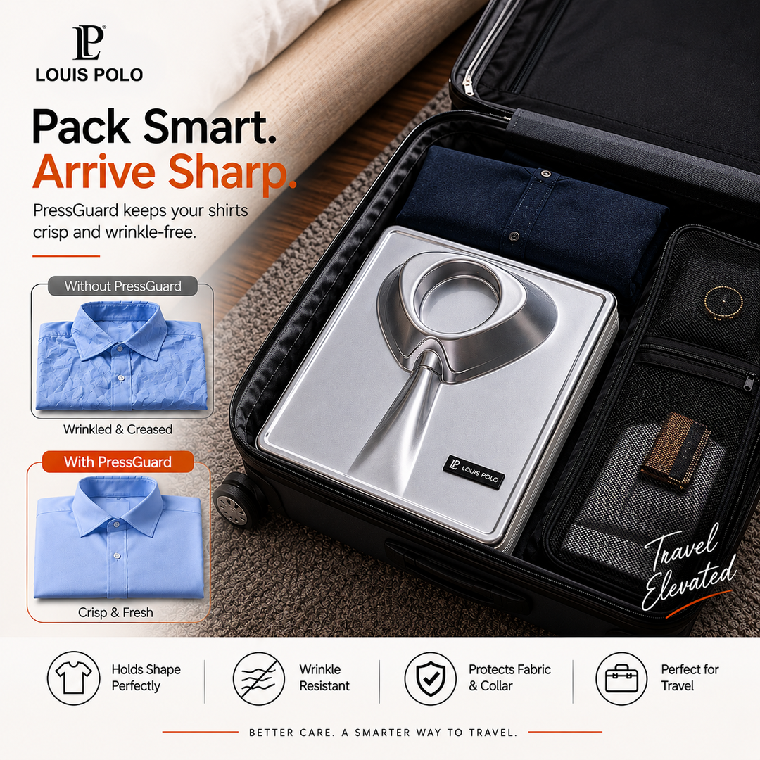 LOUIS POLO PressGuard Shirt Organiser travel protection feature image