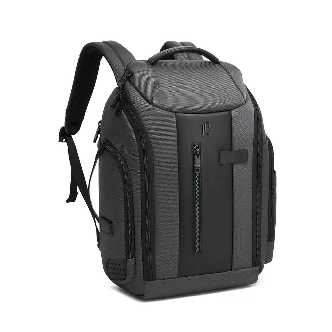 LOUIS POLO TechTrek Black business laptop backpack alternate angle view
