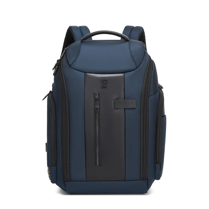 LOUIS POLO TechTrek Blue business laptop backpack front view