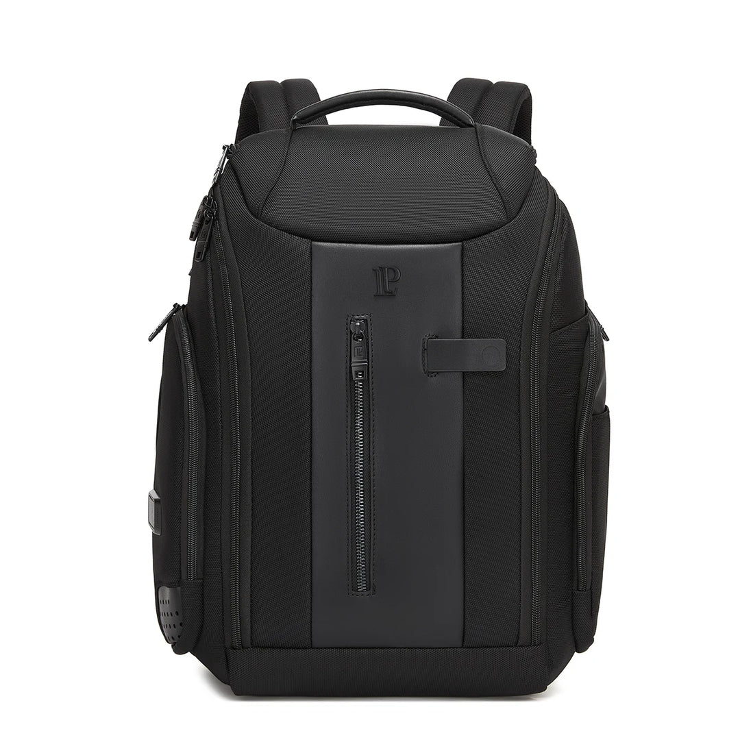 LOUIS POLO TechTrek Grey business laptop backpack front view