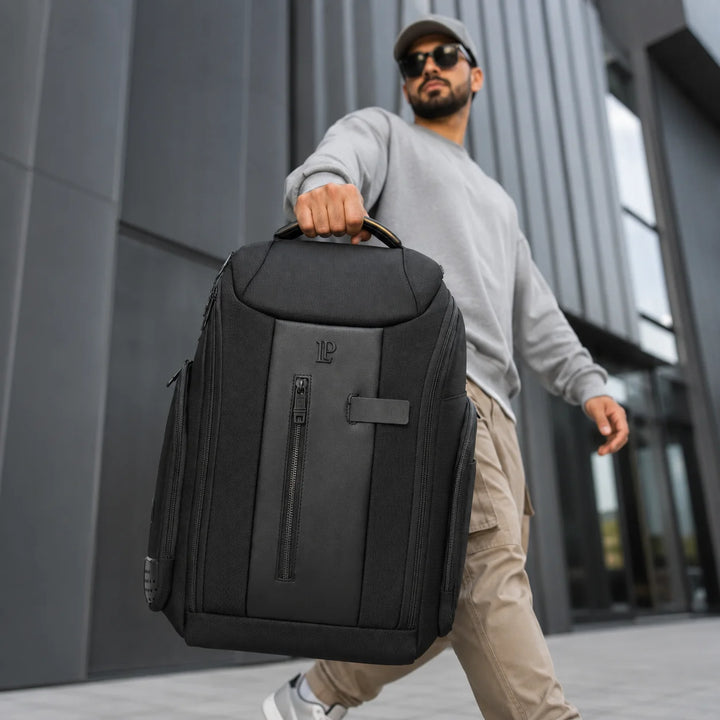 LOUIS POLO TechTrek Black backpack lifestyle image
