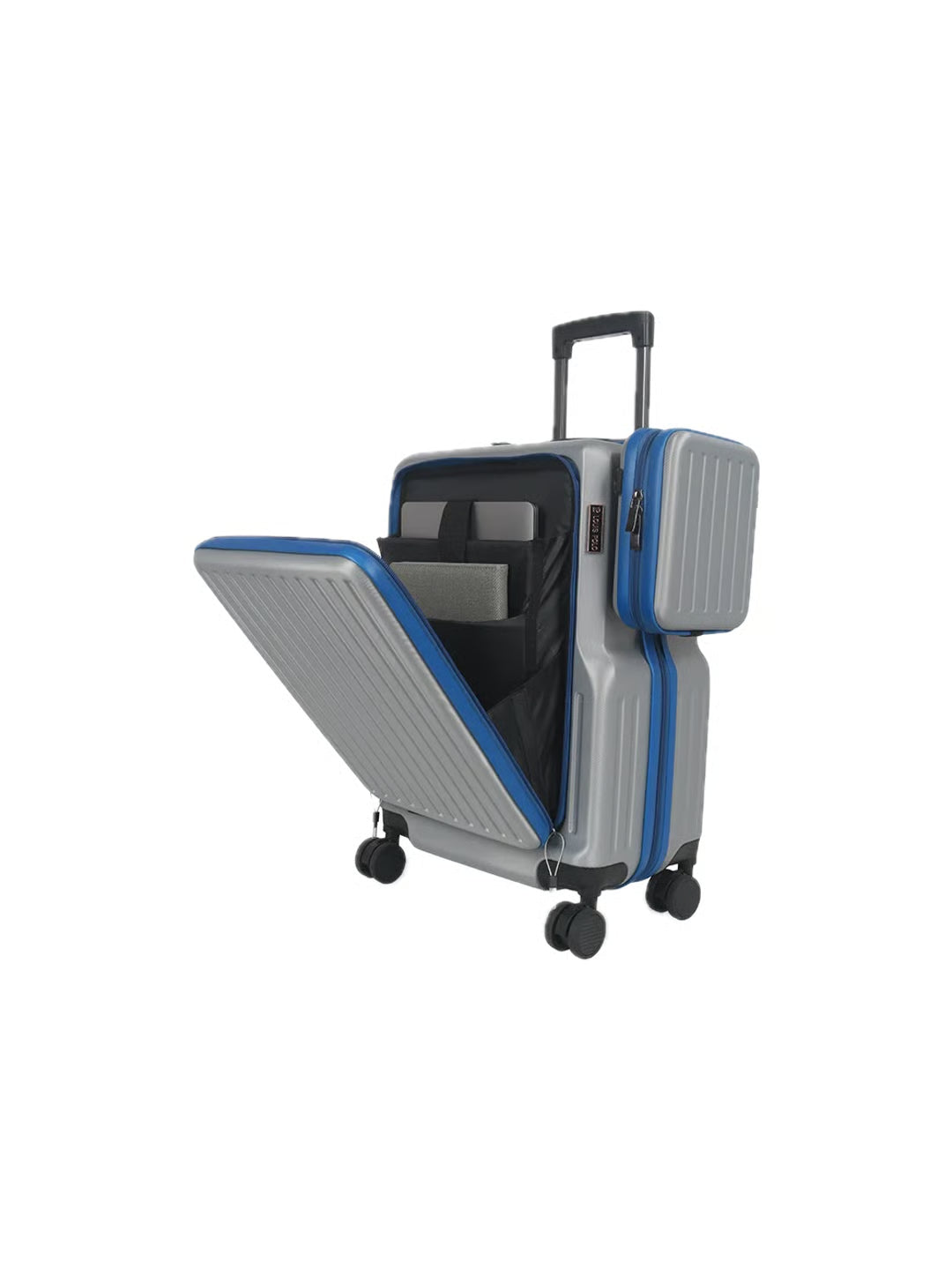 LOUIS POLO SwiftAccess 20-Inch Front-Opening Cabin Suitcase