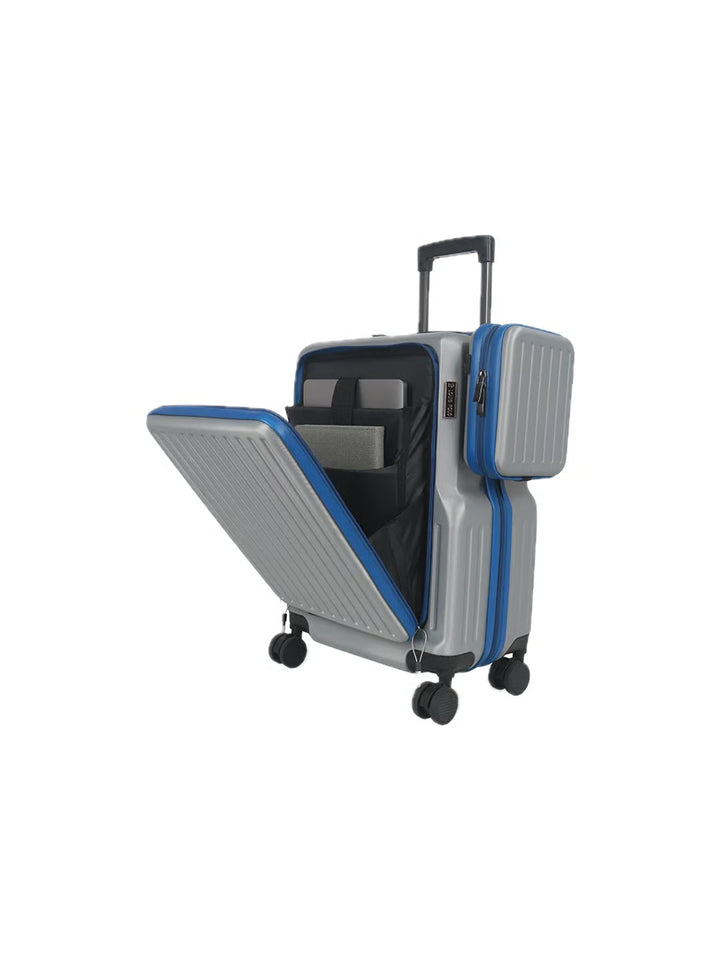 LOUIS POLO SwiftAccess 20-Inch Front-Opening Cabin Suitcase